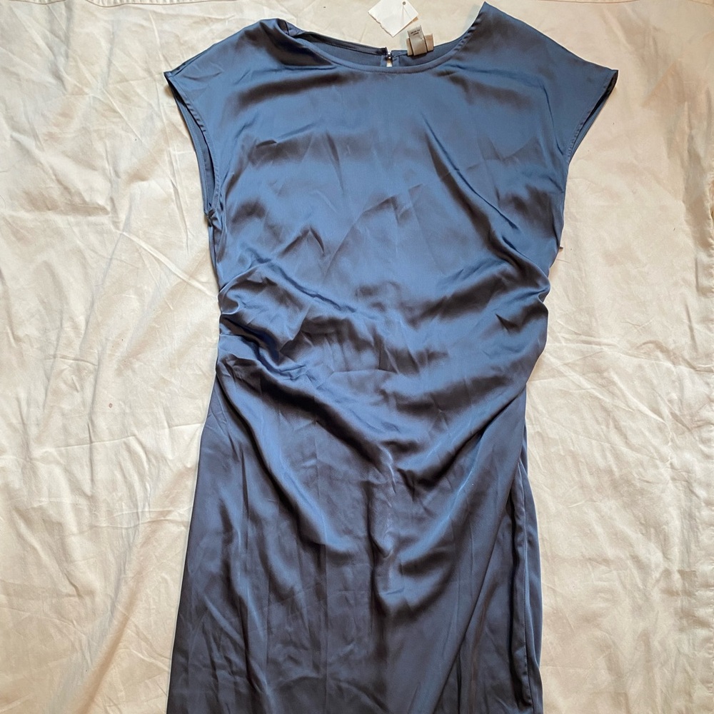 a new day Blue Satin Midi Dress - Picture 2 of 9